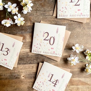Tarjeta del 20.º aniversario de China, tarjeta del 20.º aniversario de bodas, para esposa, esposo, mamá y papá, amigos especiales, abuelos, personalizada, otoño/invierno 2020