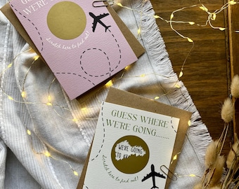 Guess Where We’re Going Card, Personalised Scratch and Reveal Surprise Card