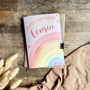 Cousin Geburtstagskarte, Regenbogen, BQS15