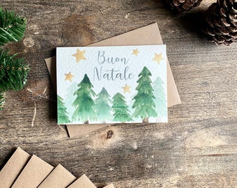Buon Natale - Italian Christmas Card - Cartolina di Natale italiana - Cartolina di Natale - Italiano - Cartolina italiana
