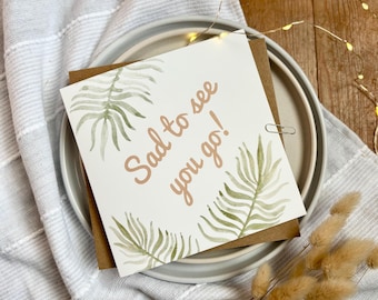 Handmade Leaving Card: New Job, Retirement, Good Luck, L1