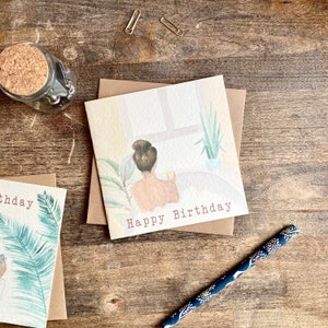 Geburtstagskarte, Relax, Bad, Blätter, Pflanzenliebhaber, Geschenke zum Geburtstag für Sie, Geburtstagswünsche, Beste Freundin, Schwester, Tochter, Mutter, Nichte, B34