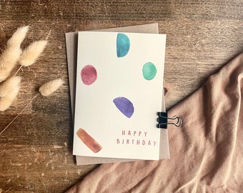 Birthday Card, Abstract, Happy Birthday, Gifts for her, Daughter, Friend, Sister, Mum, Niece, Best Friend, Handmade, Personalised, SB7