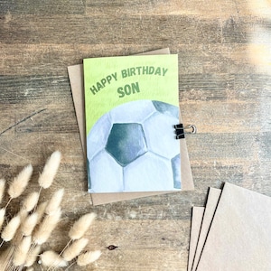 Son Football Birthday Card, Footy Fan, Boys Birthday Card, B60 image 1