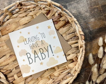 Vous partez pour la maternité, sexe du bébé révélé, félicitations, désolé de votre départ, personnalisé, bonne chance pour votre bébé, LBY1
