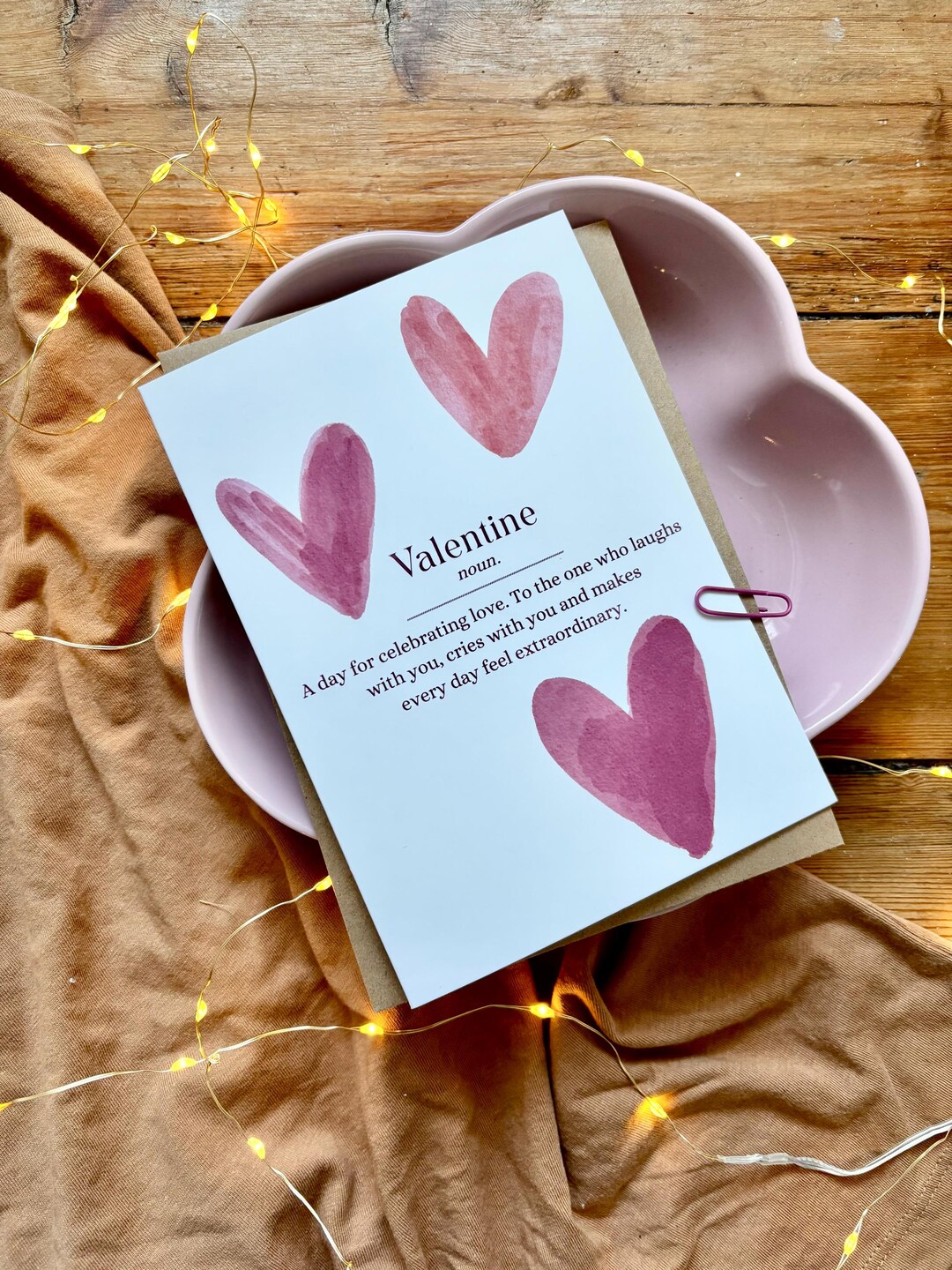 Valentine’s Day Card, Dictionary Definition With Love Hearts, V11 - Etsy