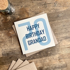 Grandad Happy Birthday Card, Gifts for Grandad, Any Age, 60,65,70,75,80,85,90,95,100, BAR-GR image 1