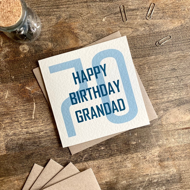 Grandad Happy Birthday Card, Gifts for Grandad, Any Age, 60,65,70,75,80,85,90,95,100, BAR-GR image 1