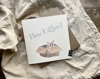 New Kitten,  New Cat Card, Congratulations, New Pet, New Arrival Card, NP3