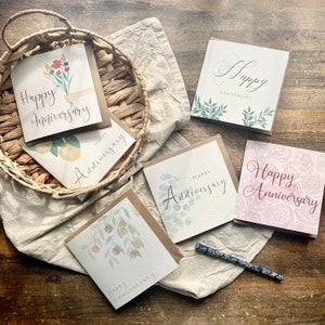 Paquete de tarjetas de aniversario de bodas, paquete de tarjetas de aniversario de bodas, tarjetas de aniversario para la mesa de bodas, P5
