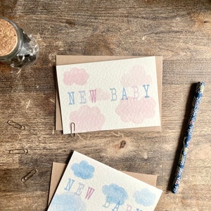 Neues Baby Mädchen Karte, neues Baby Mädchen, neuer Baby Junge, neue Eltern, Glückwunschkarte, Wolke, schönes Baby Mädchen, SNB2