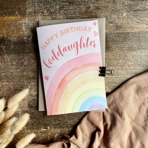 Patenkind Geburtstagskarte, Regenbogen, BQS14