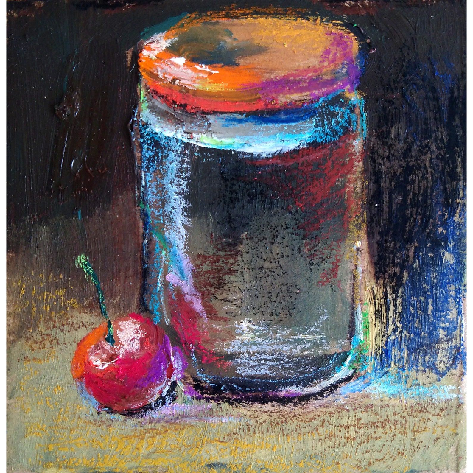 Set of 3 Small Painting Food & Drink Original Art Mixed Media Etsy