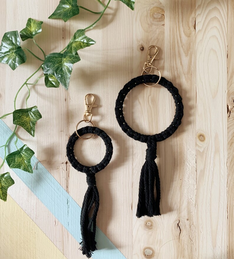 Macrame Hoop Keychain/ Keyring/ Boho Accessory Etsy