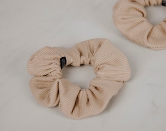 Scrunchie Haargummi "Rip" aus Rip Jersey beige