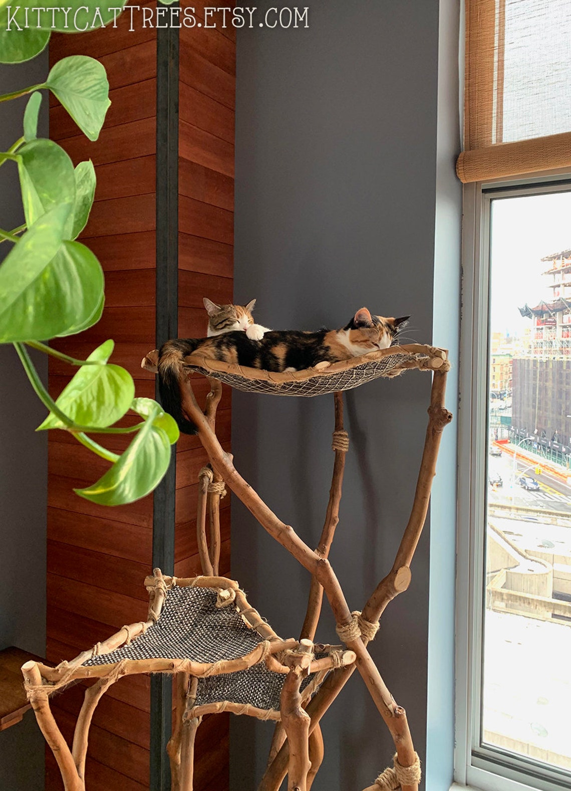 Natural Handmade Cat Tree Etsy