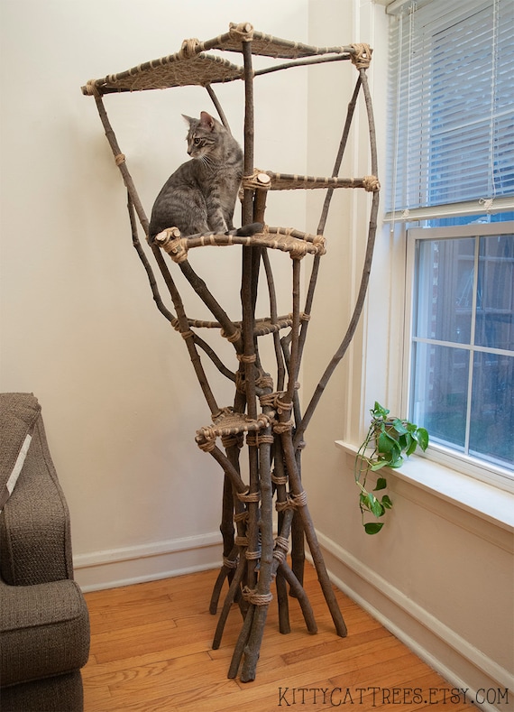 Natural Handmade Cat Tree | Etsy