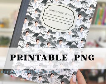 Printiable Composition Book Cover|| Giorgio Frassati || .png || DIY Notebook Cover || Back to School