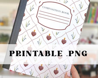 Sacred Heart of Jesus Notebook Cover: Printable DIY Composition Book (.png Files)