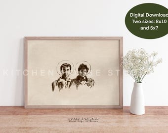 Saints Giorgio Frassati and Carlo Acutis Printable Artwork | Digital Download | 8x10 and 5x7 | PDF
