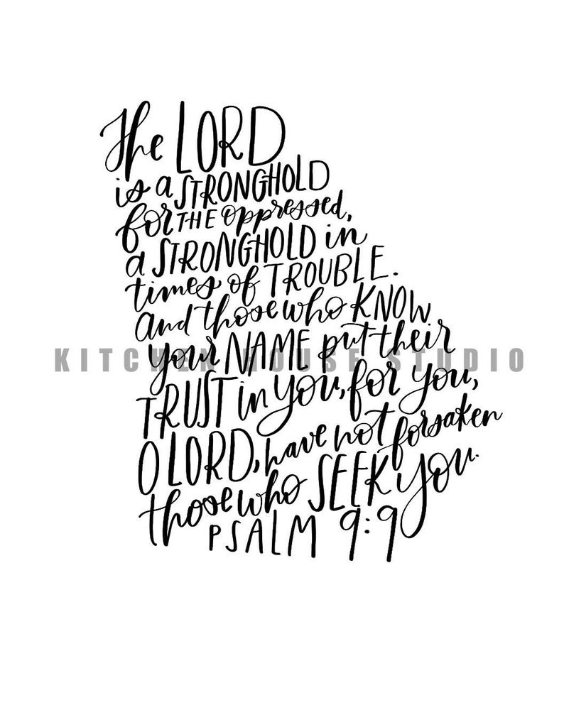 Georgia Scripture Art Print | Disaster Relief - Etsy