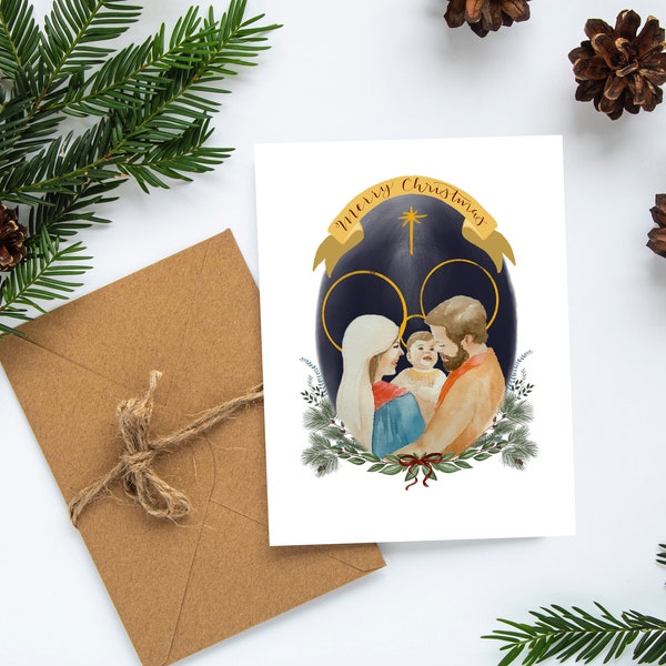 Printable Catholic Christmas Card Template Etsy Printable Catholic Christmas Card Template Etsy