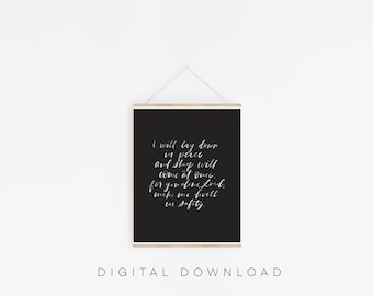 Dwell in Safety Digital Download | Black background