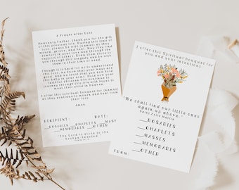 Miscarriage Spiritual Bouquet Card