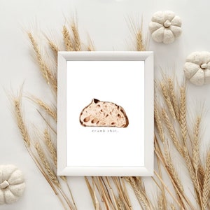Crumb Shot Sourdough Art Printable, Digital Art Download, Sourdough Gift, Sourdough Art, minimalist art
