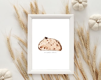 Sourdough Crumb Shot Art Printable: Minimalist Baker Gift (Digital Download)