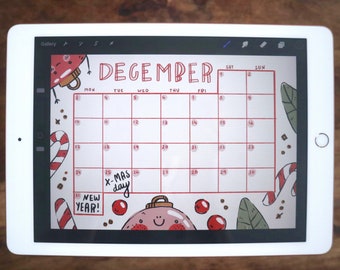 December calendar | Etsy