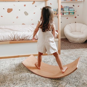 Surfer by Piccalio® | Wooden Montessori Balance Board | Waldorf | Wobble Board, Balancing Toy, Rocking Toy | Ages 18mo to 8yr