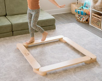 Acrobat by Piccalio® | Wooden Montessori Gymnastics Balance Beam | Balance Board | Balancing Toy | Ages 18mo to 8yr