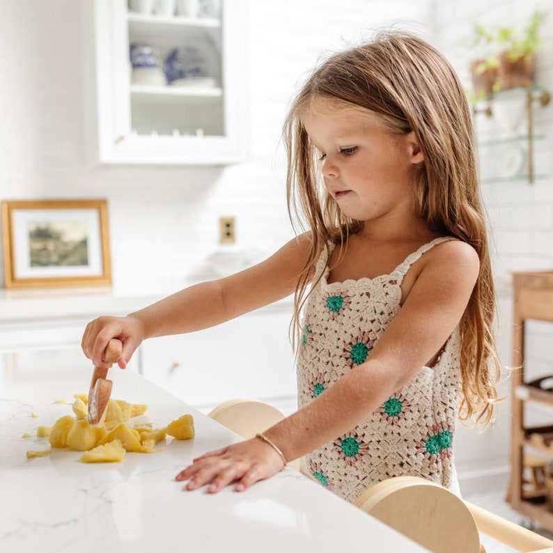 learning tower wooden knife