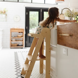 educational tower in kitchen