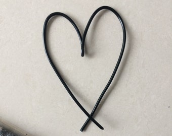 Single wire heart, wire heart decoration