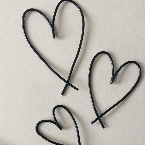 Trio of Wire Hearts Wire Heart Decoration Etsy