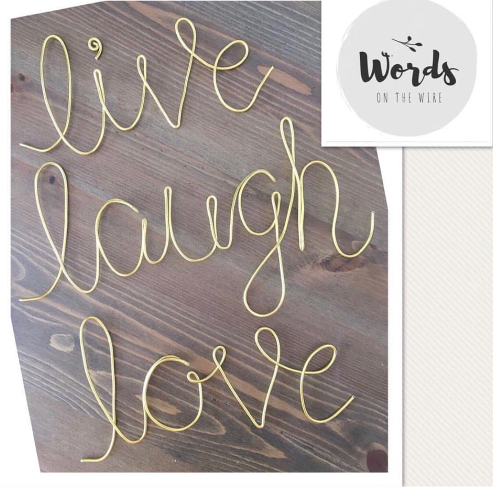 Wire words loopy font wire wall art custom bespoke wire Etsy
