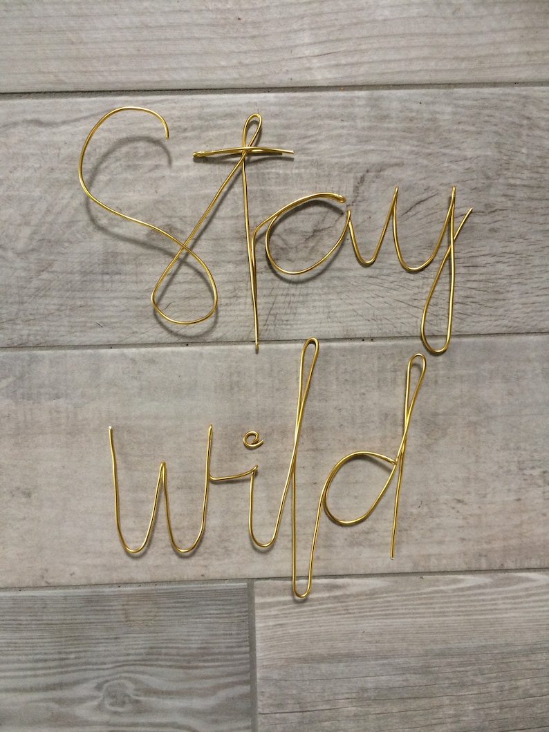 Wire Words Dylan Font Wire Wall Art Custom Bespoke Wire Etsy