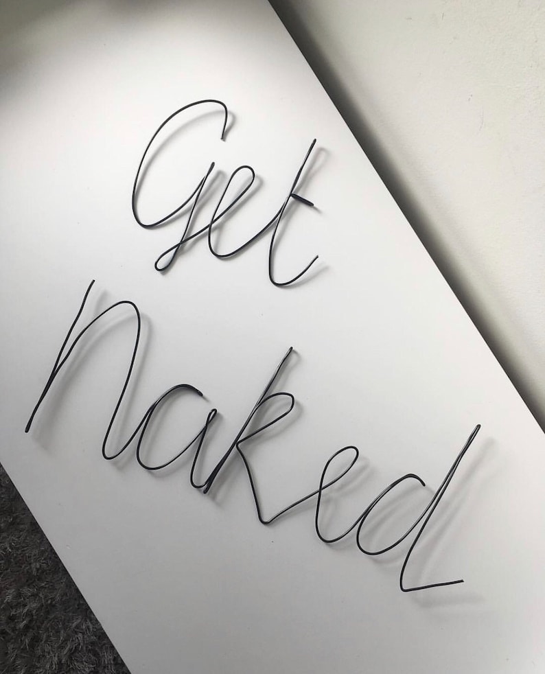 Wire words straight font wire wall art custom bespoke wire Etsy