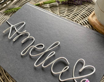 Personalised name wire bookmark, wedding place name, wire name