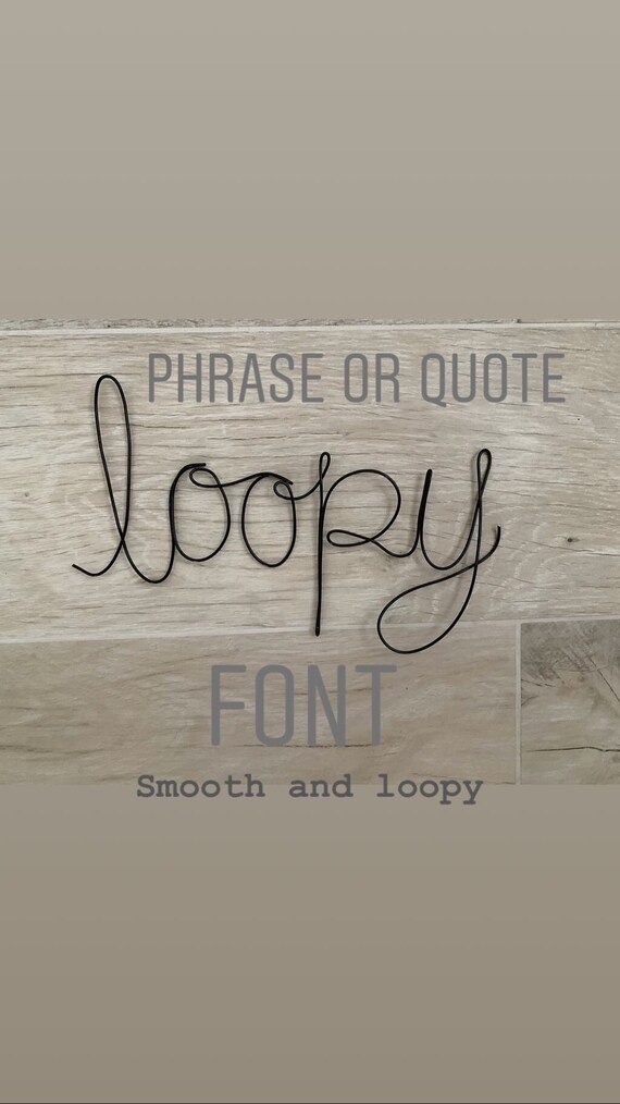 Wire Words Loopy Font Wire Wall Art Custom Bespoke Wire Etsy UK