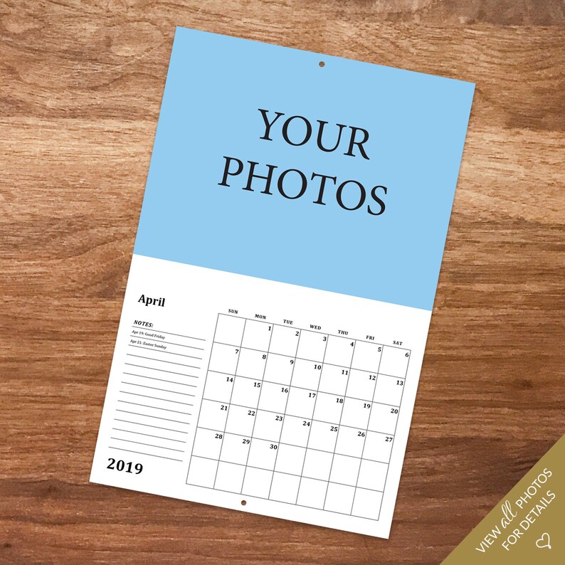 Printed Personalized Wall or Desk Calendar 2020 10x8 Booklet Etsy UK