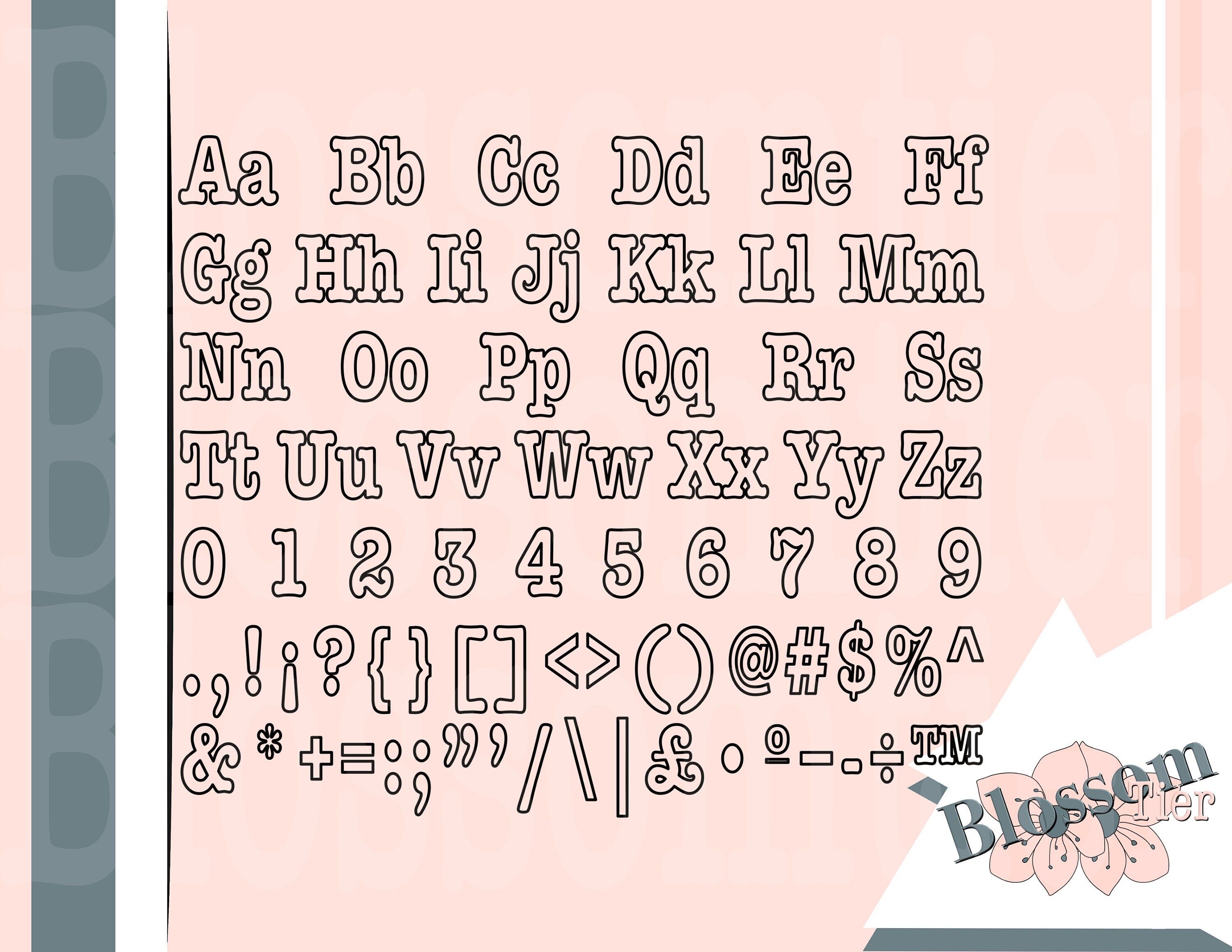 Bubble Font SVG / Bubble Font / Wordart Font SVG / Outline Font SVG
