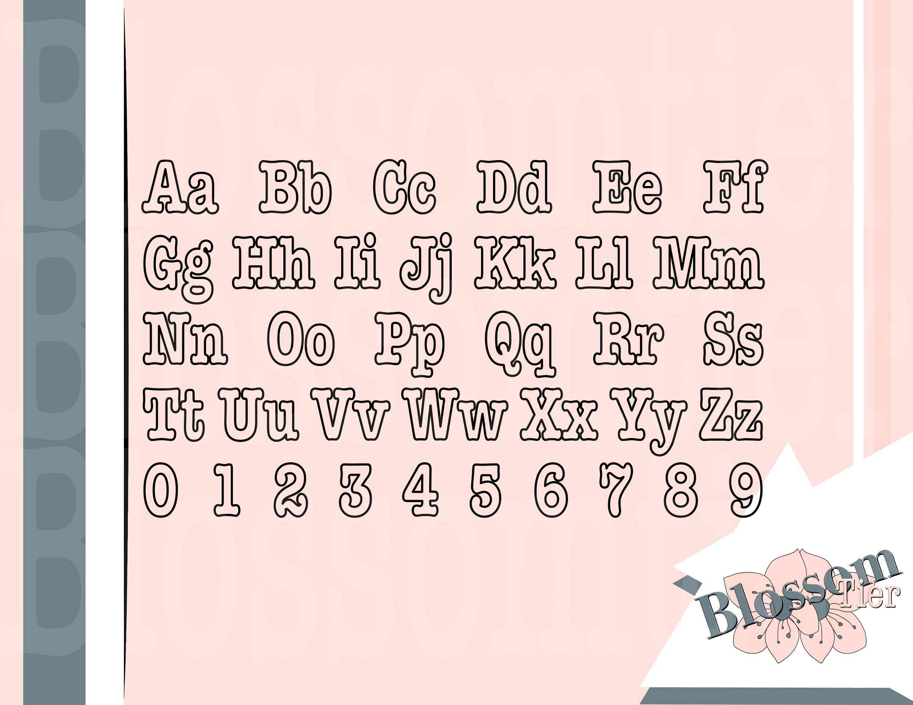 Bubble font svg / bubble font / wordart font svg / outline - etsy