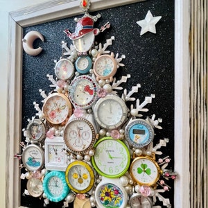 Christmas Tree, Framed Jewelry & Watches One of a Kind Art, Unique Gift, Home Decor Bild 7