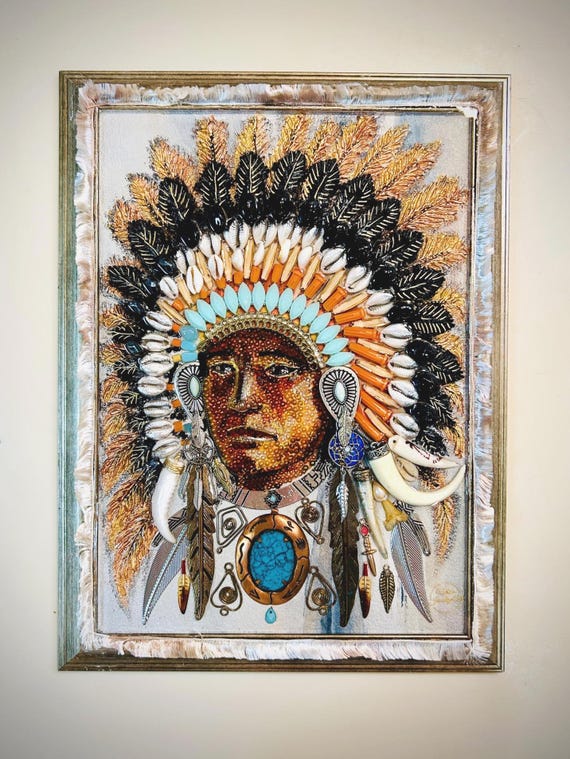 Native American Framed Jewelry Art: One-of-a-Kind Home Decor