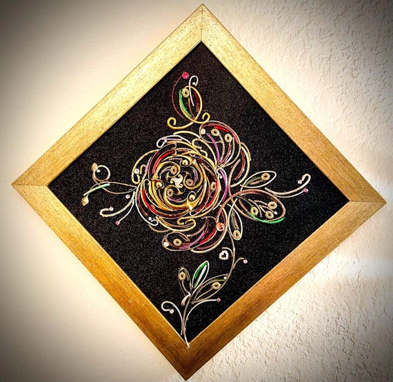 Rose, One of a Kind Art Framed Jewelry Art, Unique Gift, Home Decor