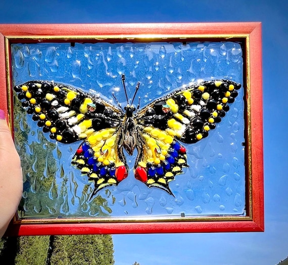 Butterfly, Framed Jewelry One of a Kind Art, Unique Gift, Home Decor