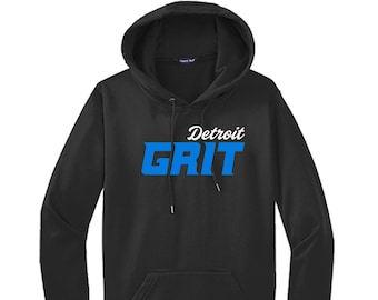 Detroit Grit Hoodie Performance / 100% Polyester / Athletic Hoodie / Performance Hoodie